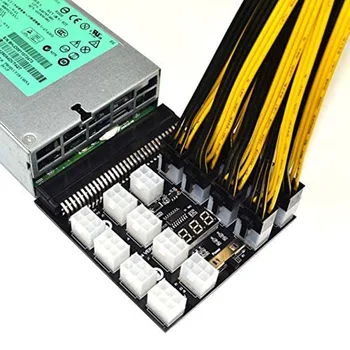 12V PCI-E 12/17x 6 Pins захранващ Адаптер Сървър Блок Горивна Такса За HP 1200W 750W PSU Server GPU БТК Mining