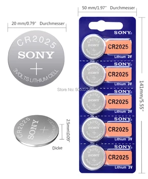 Sony 100 бр. оригинални cr2025 ECR2025 BR2025 DL2025 KCR2025 LM2025 3 бутон за батерия монета батерия за часовници кола играчка