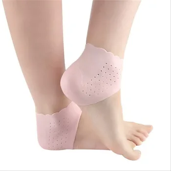 2 елемента Силиконови Чорапи за Грижа За Краката Хидратиращ Гел Ток Тънки Чорапи с Дупка на Пукнатини Грижи За Кожата на Краката Протектори За Грижа За Краката Инструмент