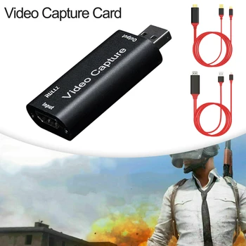 4K Video Capture Card USB 3.0, HDMI-съвместими Видео Grabber Record Box за PS4 Game Камери Camera Recording Live Streaming