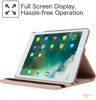 Калъф за iPad 2 3 4 Модел A1458 1459 A1460 на Кутията,Автоматична капачка на сън за Apple ipad 2 3 4 Съобщение на 360 Градуса Въртящ калъф+дръжка