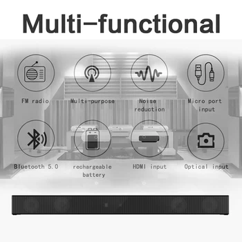 Bluetooth TV Sound Bar Безжична слушалка Bluetooth за Компютър За телевизор HDMI и Оптичен Вход Soundbar Монтиране на стена Echo Sound Speakers