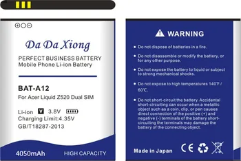 Новият модел на батерията BAT-A12 Подмяна на Батерия за acer liquid Z520 Liquid Z520 Dual SIM (P/N BAT-A12(1ICP4/51/65) КТ.00104.002)