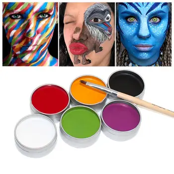 Професионално Боядисване На Лицето Flash Tattoo Body Face Paint Oil Painting Art Party Fancy Dress Beauty Makeup Face Paint Tools