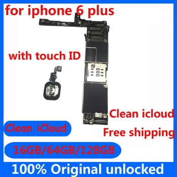16gb, 64gb 128gb for iphone 6plus 6p free icloud, дънна платка със система IOS with / No touch ID mainboard top quality logic board