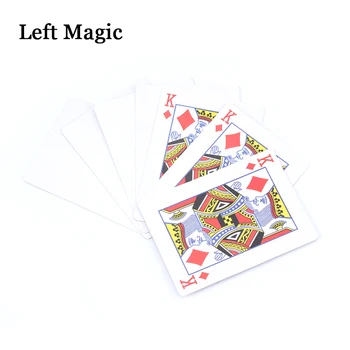 Kings Wild Card Set Magic Tricks No-Word Бессловесная книга - Магически трик отблизо Аксесоари Етап на Илюзията Комедия
