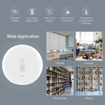 Нов Sasha ZigBee Smart Temperature Control Сензор За Влажност На Въздуха Работи С Алекса Google Home Sasha Smart Life App Smart Home Household