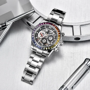 2021 PAGANI DESIGN Fashion Brand Мъжки часовници Бизнес Неръждаема Стомана Водоустойчив спортен Часовник-Автоматични Механични Часовници