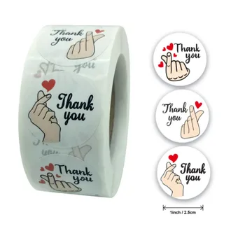 500piece 1inch sealing sticker сърце thank your got the great taste love wedding decoration етикет, опаковка box САМ 25mm