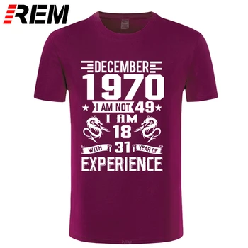 REM Декември 1970 ГОДИНА риза Мъжка тениска С къс Ръкав Тениска С принтом Ежедневна Мода 1970