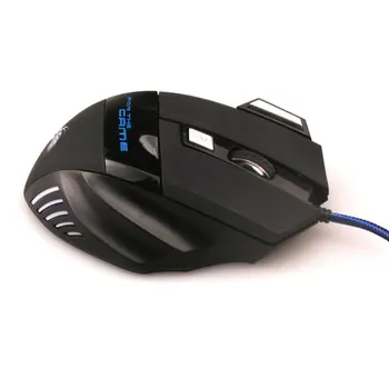 5500DPI USB Жичен Детска Мишката 3D LED Оптична 7 Бутона Pro Gamer Компютърни Мишки За настолни КОМПЮТРИ Лаптоп Регулируема Детска Мишката 2019