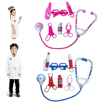 7 бр./компл. Kids Play Doctor Toy Children Simulation Hospital Pretend Doctors Kit Stethoscope Cosplay Doctor Set For Kids Toys