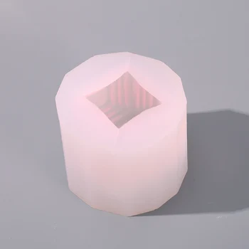 Геометрия Свещ Мухъл Силиконов Балон Куб Топката Ароматни Свещи Мухъл Ръчно Изработени Арт Бижута