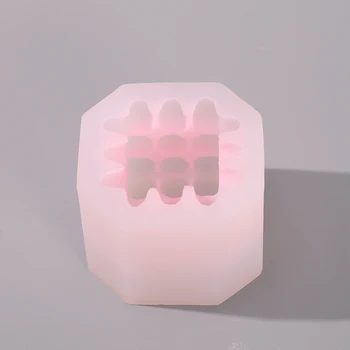 Геометрия Свещ Мухъл Силиконов Балон Куб Топката Ароматни Свещи Мухъл Ръчно Изработени Арт Бижута