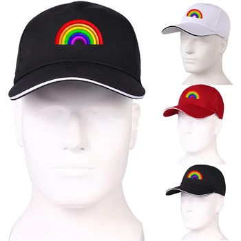 ЛГБТ Гордостта бейзболна шапка на Шофьора Шапка Дъга Сърцето възстановяване на предишното положение Cap