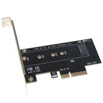 SSU EM2-5001 PCI-E 3.0 X4 to NVMe M. 2 NGFF M Key SSD Странично Адаптер за разширяване карта