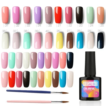2021 New UV LED Nail Gel Brush Set Rainbow Nail Polish Creative Nail Art Painting Pigment Quick Dry Candy Color Nail Polishing