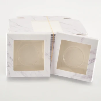 Продажба на едро на Миглите Опаковка Кутия Миглите Кутии Пакет Обичай Квадратен Кръг на фалшиви мигли за Съхранение на Картонена Притежателя Калъф Доставчици