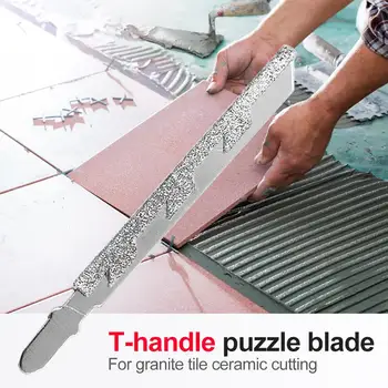 T-shank Diamond Jigsaw Blade for Marble Stone Granite Tile Ceramic Diamond Cutting Jig Saw Blades T-shank Jigsaw Blade Home Tool