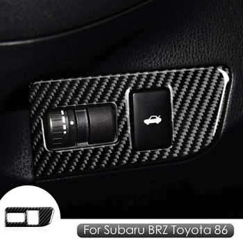 за Subaru BRZ и Toyota 86 2013-2017 Real Carbon Fibre Car Багажника Switch Button Control Капак Завърши Етикети Аксесоари