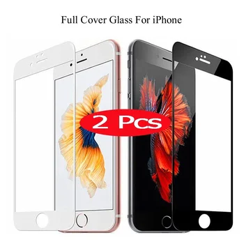 2 бр. Пълно Покритие от Закалено Стъкло За iPhone 7 8 6 6 s Plus X XR XS 11 Pro Max SE 2020 Протектор на Екрана