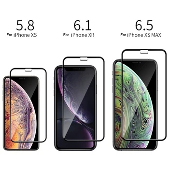 2 бр. Пълно Покритие от Закалено Стъкло За iPhone 7 8 6 6 s Plus X XR XS 11 Pro Max SE 2020 Протектор на Екрана