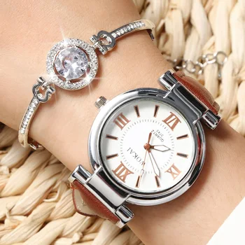 Модерни дневни кварцови часовници за дами договор луксозен стил женски колан часовници жени студентите часовници Съответния гривна