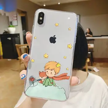 малкият принц Аниме сладък арт дизайн Калъф за телефон Прозрачен мек за iphone 5 5s 5c se 6 6s 7 8 11 12 plus mini x xr xs pro max