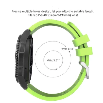 22 мм и Каишка за часовник samsung Galaxy watch 46 мм 3 45 мм S3 Frontier силиконов ремък за умни часовници гривна Huawei wath gt 2 46 мм каишка
