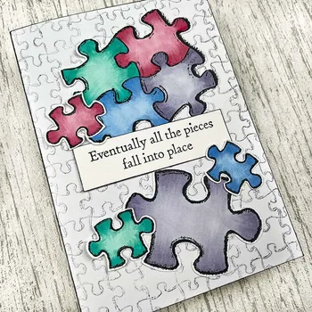Jigsaw Puzzle Прозрачен Прозрачен Печат Diy Силиконови Печат Scrapbooking / Изготвяне На Карти Ние Просто Идваме За Украса На Фотоалбума Печат