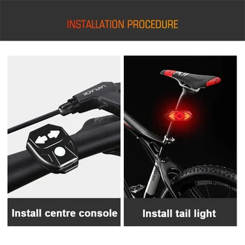 Smart bike turing light remote control LED сигнална лампа под наем колоездене задна светлина USB акумулаторна батерия водоустойчив задна светлина
