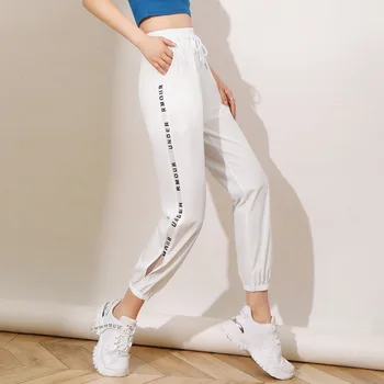 2021 Летни Зреещи Женски Корейски Панталони Harajuku Joggers Панталони Ежедневните Свободни с висока Талия Дантела бързо съхнещи Панталони