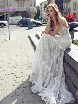 Robe de mariee 2021 Summer Beach Wedding Dress with Straps White Open Back Mermaid Wedding Dresses Vestige De Noiva