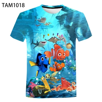 Finding Nemo New men t-shirt style Round Neck 3D hip hop digital printing Children and adults Short Sleeve summer High