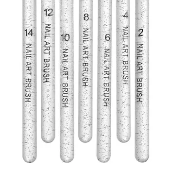 7 бр. UV-Гел, Акрил Crystal Nail Art Brush Pen Drawing Design Builder Живопис Tool Set Красиви Женски Аксесоари за нокти