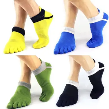 38-43 Открит Мъжки Дишащ Хлопчатобумажный Чорап Чорапи Чисти Спортни Удобни 5 Пръстите На Краката Си Чорап