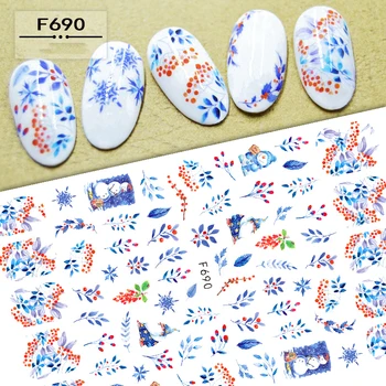 3D Нокти Sticker Етикети Самозалепващи Дизайнерски Стикери за Нокти Цвете, Пеперуда Писмо Етикети за Маникюр Nail Art Decoration