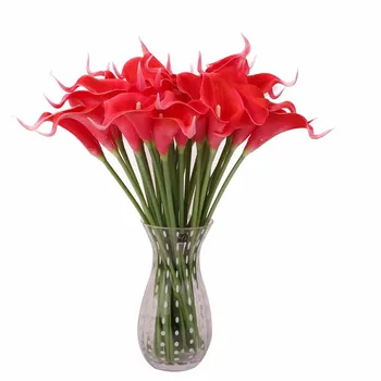 Бърза доставка 10шт Изкуствени Цветя Истинско Докосване Кала Букет за употреба на Домашния Декор на Партията Сватба Фалшиви Цветни Букети