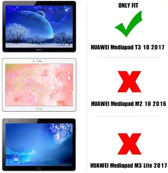 За Huawei Media Pad MediaPad T3 10 AGS-WO9 AGS-L09 9,6-инчов Honor Play Pad 2 своята практика Кожен калъф Smart Tablet Stand Cover Case