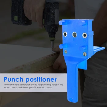 Дървен Дюбел Jig Punch Локатор Пробийте Guide Handheld Woodworking Pocket Hole Jig Kit Пробийте Hole Puncher за Дървени Дюбельных Съединения