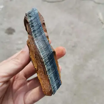 Сырцовый естествен камък око на тигър Сини камъни, очи на тигър Минерален Образец Грешен Crystal