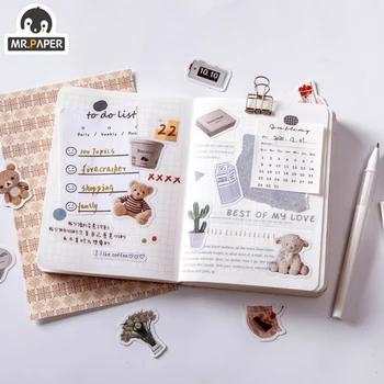40 Бр./пакет 8 Дизайни Ins Style Small Items Series Сладко Little Stickers Hand Account САМ Material Decoration Kawaii Stickers
