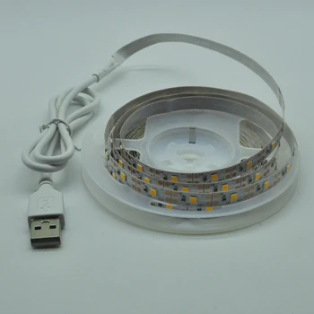 LED Strip Light 3Key Control USB Кабел Гъвкава Лампа 1M 2M 3M 4M 5M Лента диод SMD 2835 DC 5V Тенис на Екран ТЕЛЕВИЗИЯ на Фоново Осветление