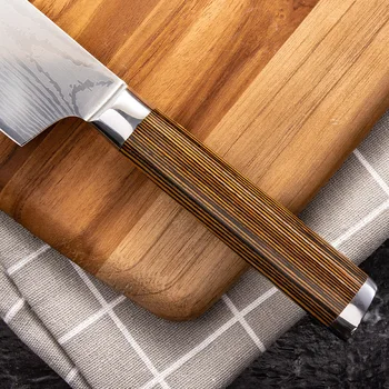 8 Инча Pro Японски Готвач на Накири Нож От Неръждаема Стомана Готвач Нож Кухненски Нож Сантоку Месо Секира, Говеждо месо, нож за Подарък С Капак