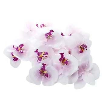 Лот 20pcs 9 см Пеперуда на Цвете Орхидея Изкуствени Цветя, на Главата Декор за Сватбени услуги фиби Аксесоар