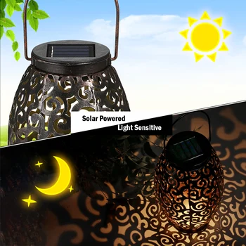 Tomshine Solar Powered Energy LEDs Фенер Light Outdoor Hanging Lamp IP44 Water Resistance for Patio Garden Courtyard Pathway