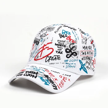 2019 Лято Графити бейзболна шапка на Хип-Хоп Регулируема Козирка Отстъпка Шапки Мъже и Жени на Открито в Свободното време, Спортни шапки