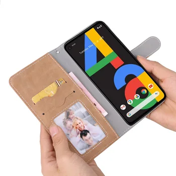Луксозен Ретро Калъф За Google Pixel 4a 3a 2 3 XL Case Кожен Флип Портфейл Поставка за Карти Магнитни книга на Кутията на телефона
