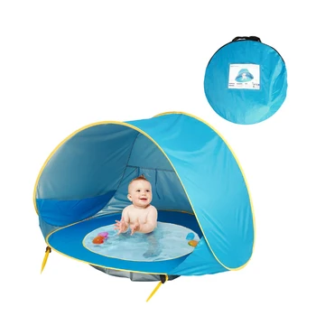 Baby Beach Tent Children Waterproof Pop Up sun Tent Tent UV-protecting Sunshelter with Pool Kid Outdoor Camping Sunshade Beach