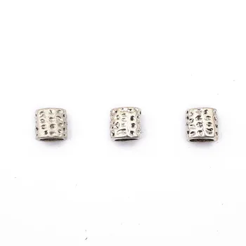 10pcs Hammer Slide Spacer Fit Double 5mm Round Leather For направи си САМ Бижута Bead